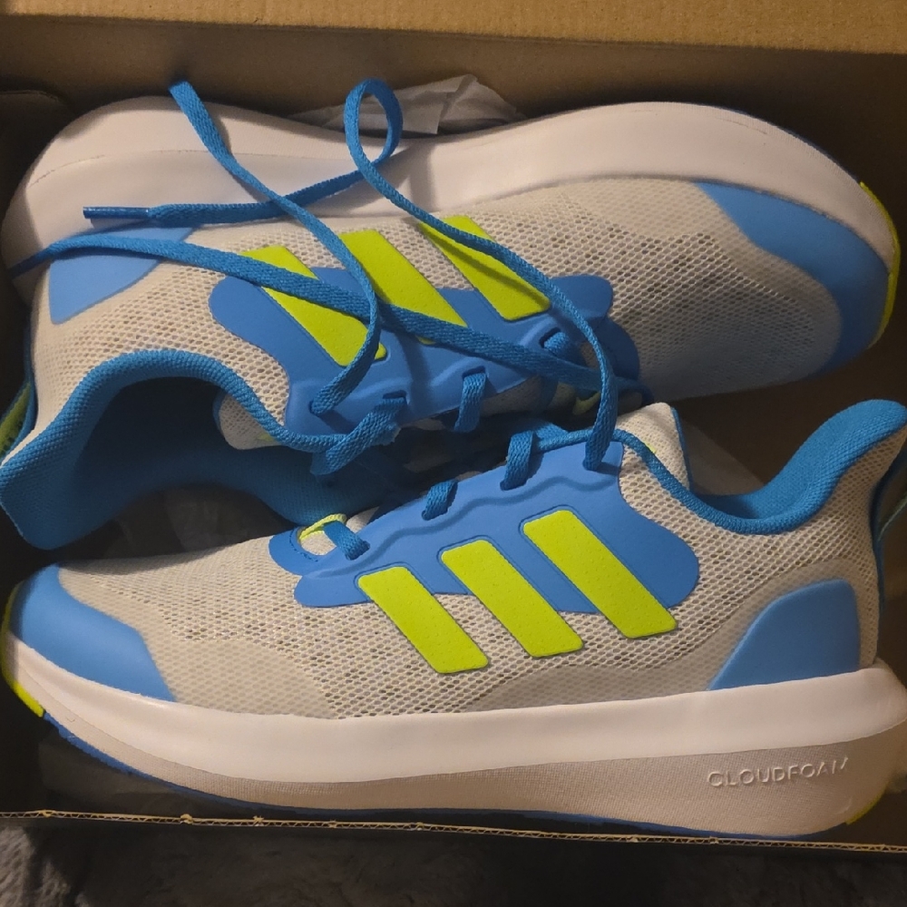 Adidas Kids Sneakers - Blue and Neon Yellow